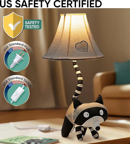 Raccoon Kids Lamp for Boys Bedroom - 20", Animal Lamp for Kids Room - Cute Christmas Gifts, Birthday Gifts for All Ages: Toddler Girls, Children, Grandkids 3 4 5 and Up Years Old, Sister, Brother