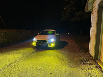 SEALIGHT 9145 9140 H10 LED Fog Light Bulbs Yellow, 17000LM Super Bright H10 LED Fog Lights Amber Yellow, 800% Brighter High Penetration, Plug & Play, Pack of 2