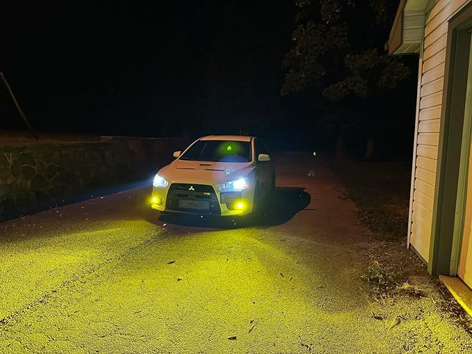 SEALIGHT H8/H16/H11 LED Fog Light Bulb Yellow, 17,000 Lumens 3500K Golden Yellow H11 LED Bulb, 800% Brightness, CSP Chips H8 Fog Lights for Car, Clearance Light Marker Light, Play and Plug (Pack of 2)