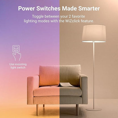 HALO 4 in Dual Zone Smart Wi-Fi Canless LED Ceiling Light Fixture 4-Pack Connected by WiZ Pro, Dimmable, Full Color, SpaceSense Motion Detection - RLWZDZC4-4PK