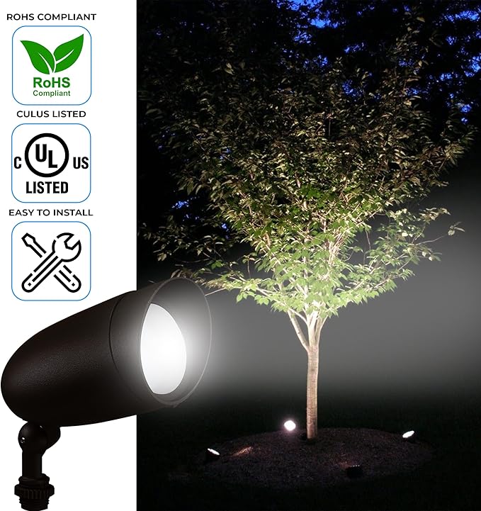 1-Light Landscape Flood Light Fixtures - 50W Halogen Light Fixture - Outdoor Light Fixture - Ceiling Mount - Dark Bronze Finish; OL-77910