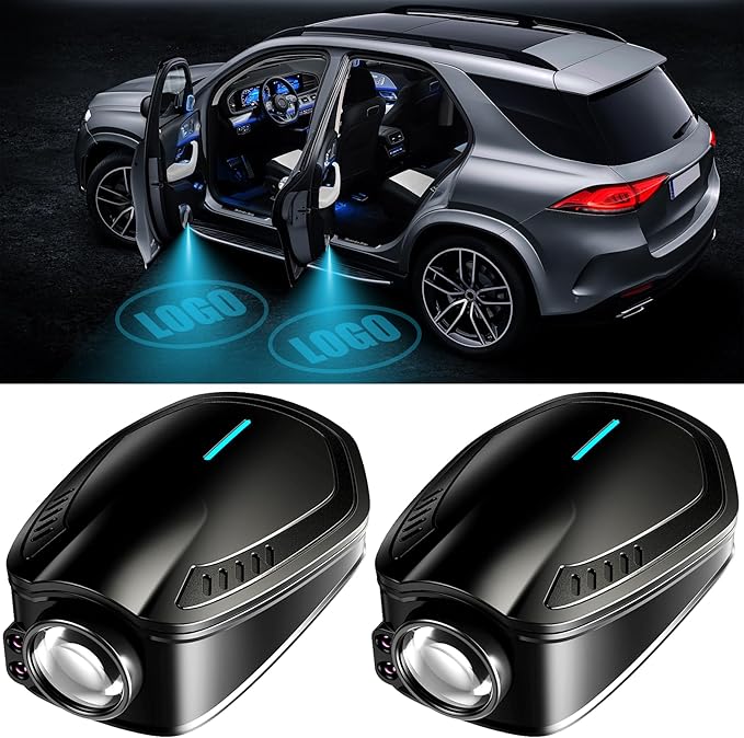 Car Door Lights,Door Lights Logo Projector Rechargeable,Car Door Projector Lights,HD Car Welcome Light for Cars Use At Night 2pcs. (for Ca-di-lla)