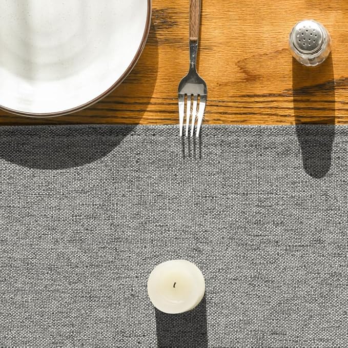 Artoid Mode Light Grey Table Runner, Seasonal Washable Kitchen Dining Table Decoration for Home Party Decor 13x48 Inch