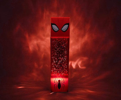 Marvel Spider-Man USB Powered Glitter Motion Lamp LED Light | Nightstand Table Lamp For Bedroom, Desk, Living Room | Home Decor Room Essentials | Comic Book Toys, Gifts And Collectibles | 12 Inches