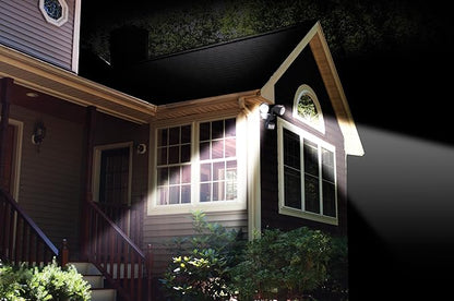 Maxsa 44215 Solar Motion Activated Dual Head Light in Black 8.50x8.00x7.50