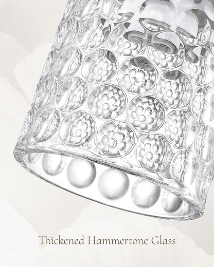 FEMILA Gold Pendant Light, 4" Pendant Light Fixtures, Kitchen Island Lighting, Hammered Glass, E26 Base, 4FY86MIL BG