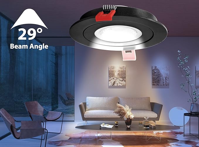 NICOR Lighting DGF43120SRDBK DGF4(v3) Canless Downlight, 4 Inches, Black