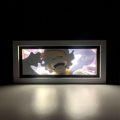 Luffy GEAR5 Light Box - One Piece – Anime Lamp Figure Night Light – 3D Anime Room Décor Gift for Otaku