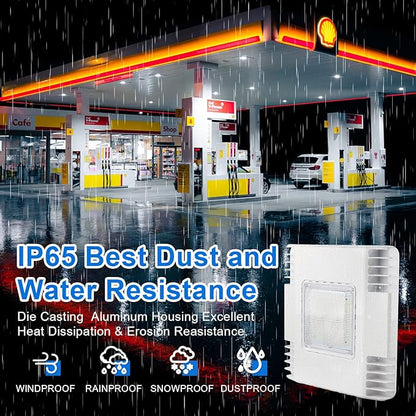 150W LED Canopy Gas Station Light, 21000LM 5700K Surface Mount Carport Ceiling Light (600W HID/HPS Equivalent), IP65 Rated High Bay Parking Garage Lighting, AC100-277V UL Listed (2-Pack)