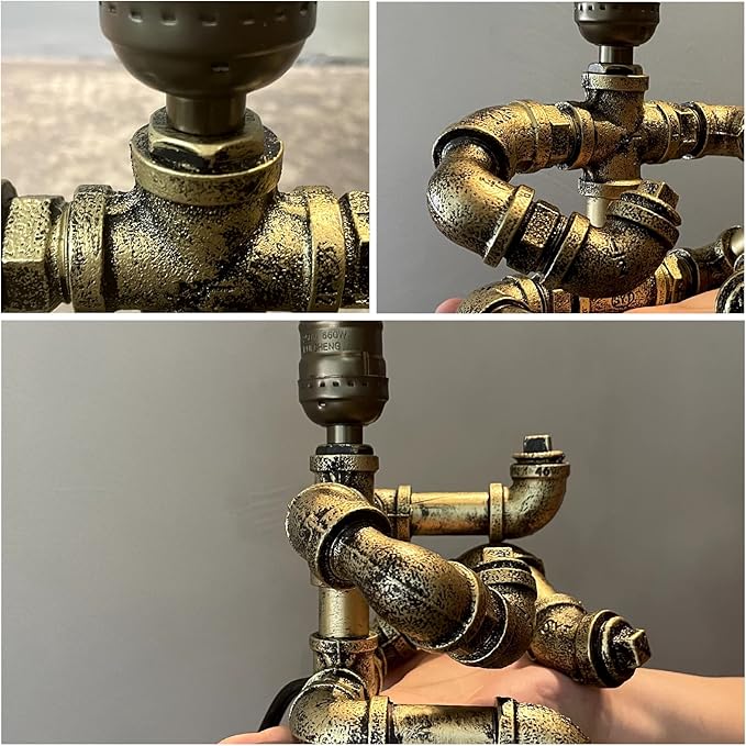 Cool Lamps - Cool Industrial Guitar Lamp, Vintage Table Lamp, Ideal Music Gift for Men & Guitar Lovers