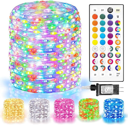 LitHome 400LED 130FT Christmas Led Fairy Lights with Remote, Color Changing Easter Fairy Lights Plug in, 9 Modes Led String Lights for Indoor, Pastel Fairy String Lights Home Bedroom Dorm Party Decor
