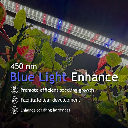 DYMOND Boostgro LED Seed Starter Grow Light 4FT Full Spectrum Linkable 5000k Daylight + 660nm Red + 450nm Blue Indoor Plant Lighting Fixture