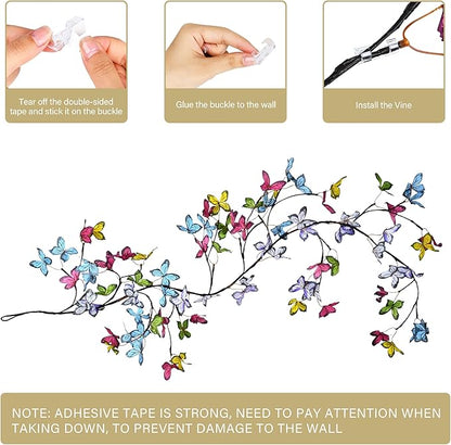 Bexdir Lighted Willow Vine 6FT, Enchanted Willow Vine Lights Battery Operated with Butterfly Decoration Plug in, Vine Lights for Wall Chirstmas Holiday Fireplace Decor