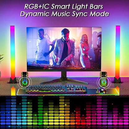 16.5" Smart Light Bar, RGB LED Light Bar for Room, 16 Million Colors Changing, 213 Preset & 8 Scene Modes, Dynamic Music Sync, 3 Control Modes, RGB & IC Ambient Backlight for TV, Gaming Room