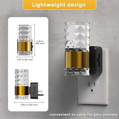L LOHAS LED Night Light,Modern Night Lights Plug into Wall,2 Pack Amber-3000K-5000K Adjustable Color Temperature Night-Light,Dimmable Nightlights with Dusk to Dawn Sensor for Rooms Bathroom Hallway