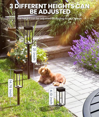 12 Pack Bright Solar Pathway Lights Outdoor,IP65 Waterproof Auto On/Off Solar Garden Light Path Lights Solar Powered for Outside Yard Path Lawn Walkway Driveway Landscape Lighting Patio Decor