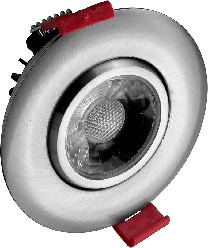 NICOR Lighting 3 inch LED Gimbal Recessed Downlight in Nickel, 2700K (DGD311202KRDNK)