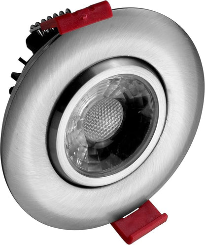 NICOR Lighting 3 inch LED Gimbal Recessed Downlight in Nickel, 2700K (DGD311202KRDNK)