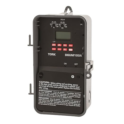 DGU Series Lighting Control with Photo/Override Input Control Time Switch, Noryl Indoor/Outdoor NEMA 3R, 120-277 VAC 50/60 Hz Input Supply, SPDT Momentary Output Contact