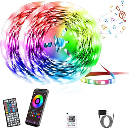 Led Lights for Bedroom 160FT Music Sync Color Changing Led Strip Lights with Remote and App Control, RGB Led Light Strip DIY Led Lights for Room, Christmas, Home Decor, Gaming Accessories (2*80FT)