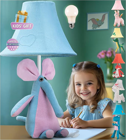 Elephant Kids Lamp for Boys Bedroom - 18", Animal Lamp for Kids Room - Christmas Gifts, Birthday Gifts for All Ages: Toddler Girls, Children, Grandkids 3 4 5 and Up Years Old, Sister Brother, Sibling