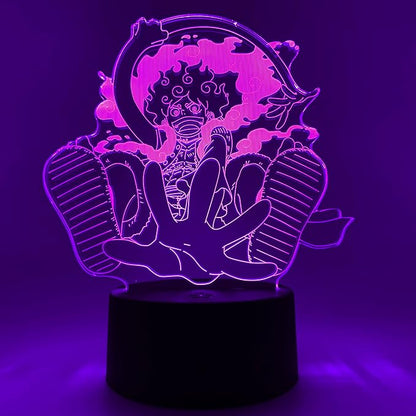 Otaku Lamps Luffy GEAR5 Posing One Piece – Anime Lamp Figure Night Light, 16 Color RGB LED – 3D Anime Room Décor Gift for Otaku