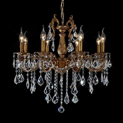 Crystal Chandeliers Contemporary Chandelier Island Lighting 8 Lights Candle Pendant Ceiling Light Fixture for Dining Room Living Room Kitchen Bedroom Hallway Entry D27.6