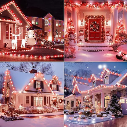 100 Feet Commercia Led Outdoor Christmas Lights, Waterproof C9 Christmas String Lights with 100 C9 Strawberry Bulbs Connectable UL Certified for Roofline Patio Holiday Party Backyard Xmas Decor