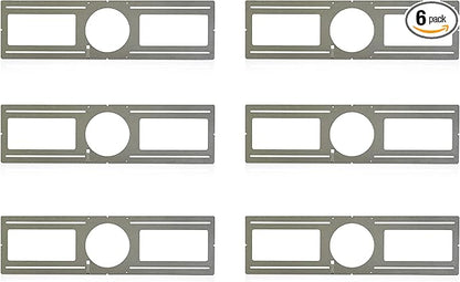 OHLECTRIC 6 Pack - New Construction LED Mounting Plate for 4 Inch Downlight - Slim Steel Rough-in Plate/Bracket - Galvanized Steel Recessed LED Light Bracket