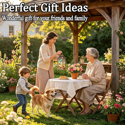 Butterfly Solar Lanterns Outdoor Waterproof Garden Decor,Hanging Solar Lights Bird Decorative,Mothers Day Gifts for Women Mom Birthday Gifts Ideas for Yard Patio Lawn Tabletop Landscape Walkway
