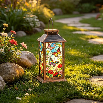 Butterfly Solar Lanterns Outdoor Waterproof Garden Decor,Hanging Solar Lights Bird Decorative,Mothers Day Gifts for Women Mom Birthday Gifts Ideas for Yard Patio Lawn Tabletop Landscape Walkway