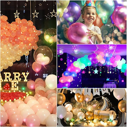 ZGWJ 200PCs Pink Balloon Lights Mini, Battery Powered, Long Standby Time Waterproof Tiny Led Round Light for Paper Lantern Balloon Party Easter Eggs Wedding Christmas Halloween Decorations