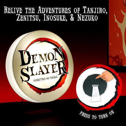 Paladone Demon Slayer Logo Light - Officially Licensed Kimetsu No Yaiba Freestanding or Wall Mountable Desk Light, Anime Lover Gift