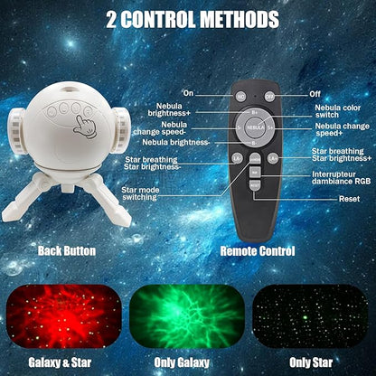 Star Projector Galaxy Night Light, Astronaut Space Projector with 8 Colors LED Nebula, Starry Ceiling LED Lamp with Remote, Adjustable Head Angle & Brightness,Kids Room Decor, Christmas Birthday Gifts