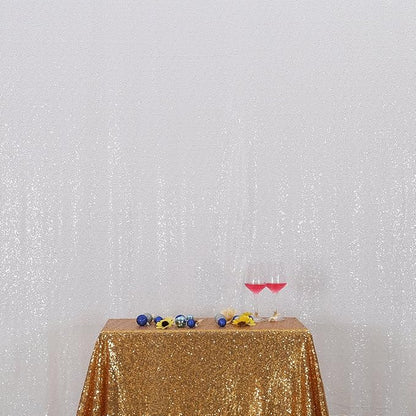 Poise3EHome White Sequin Backdrop,6FT x 8FT Sequin Photography Backdrop Curtain for Party Decoration