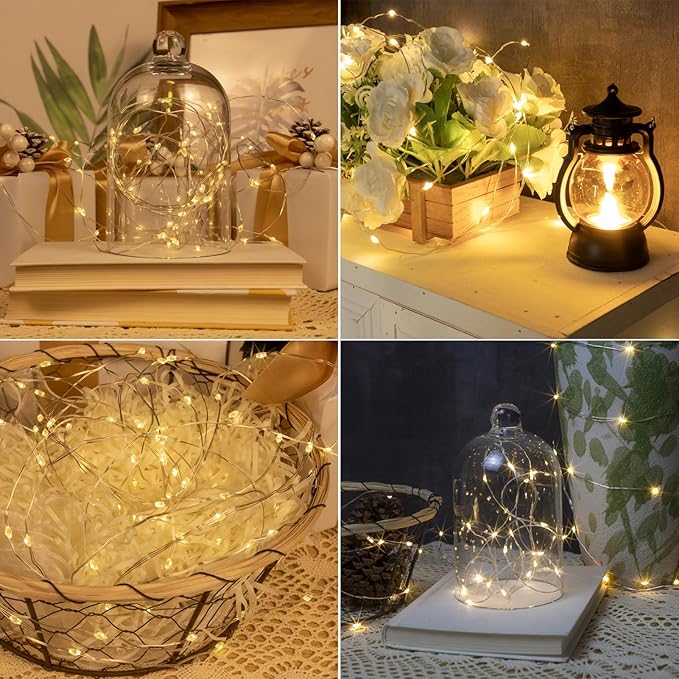 Fairy Lights Plug in,660FT 2000LEDs Waterproof Led String Lights,8 Modes Remote Twinkle Light for Outdoor Indoor Christmas Wedding Birthday Garden Party Decorations,Silver Wire,Warm White