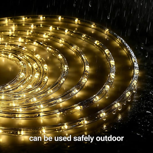 LED Rope Light, 20Ft LED Strip Lights Outdoor Waterproof Decorative Lighting for Indoor/Outdoor Decorations, Deck, Patio, Party and Bedroom Decorations (Wram White)