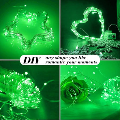 ZGWJ 6 Pack Fairy Lights Battery Operated with Remote, 7ft 20 LED Mini Fairy String Lights with Timer 8 Lighting Modes Waterproof for Halloween Christmas Tree DIY, Parties, Bedroom Decorations Green