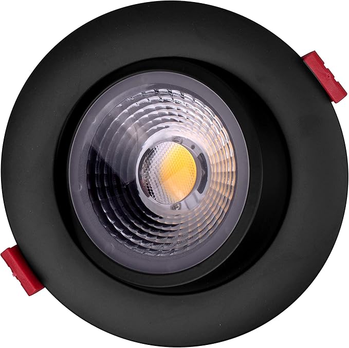 NICOR Lighting 4 inch LED Gimbal Recessed Downlight in Black, 3000K (DGD411203KRDBK)