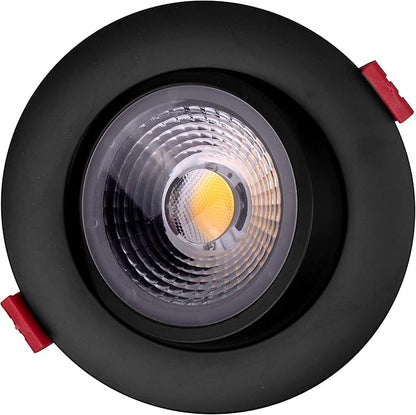 NICOR Lighting 4 inch LED Gimbal Recessed Downlight in Black, 3000K (DGD411203KRDBK)