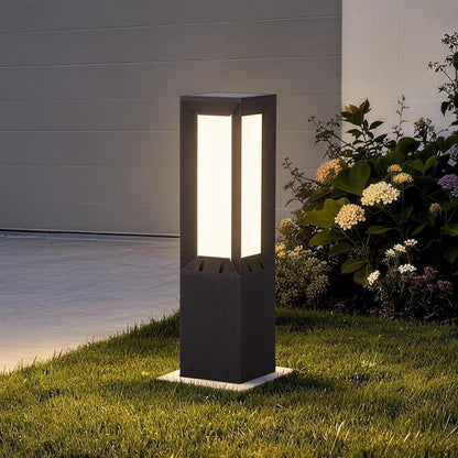 MVBT Solar Pathway Lights Outdoor, 23.6" Landscape Path Lights, IP65 Waterproof Solar Bollard Light, Dusk to Dawn Modern Lamp Path Light, 3000K Commercial Pathway Lighting for Driveway Walkway Patio