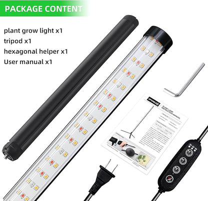 Standing Grow Light for Indoor Plants with Timer,42W Vertical Grow Lights for Indoor Plants Full Spectrum,4FT T8 243LED Plant Lights for Indoor Growing with 3 Lighting Modes for Tall Plants(1 Pack)