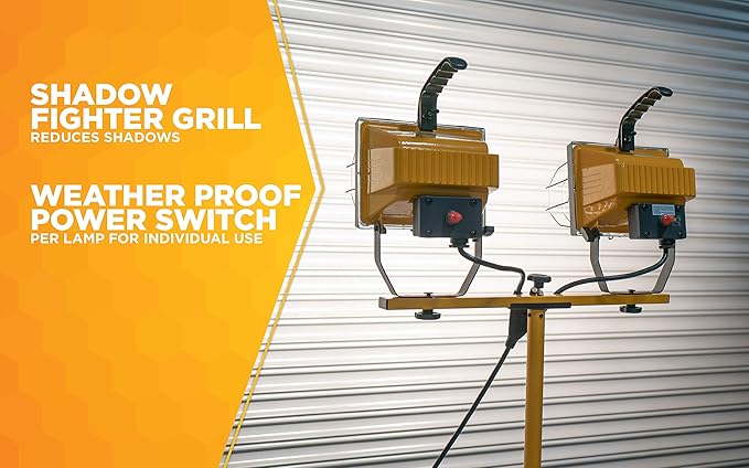 Woods Two 500 Watt Portable Halogen Work Light L-13