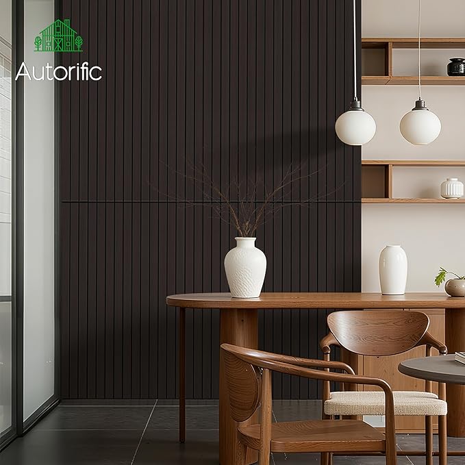 Wood Veneer Sound Panels, 10 Pack 47.2”x23.6” Wall Panels, Decorative Acoustic Panels for Walls, for Office,Home Theater,Studio,Living Room,Ebony