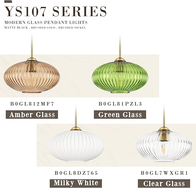 10" Milky White Glass Modern Pendant Light Kitchen Island 2 Pack Brushed Gold Mid Century Modern Pendant Lighting with Frosted Glass Hanging Pendants Light for Bedroom（Bulb Incl.