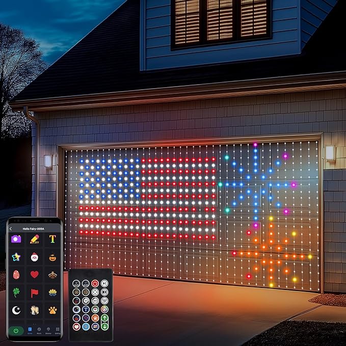 Smart Curtain Lights 20Ft x 10Ft, 800 LED Curtain String Lights with App Remote Color Changing Window Fairy Light Music Sync Dynamic DIY for Indoor Outdoor Backdrop Wall Decor