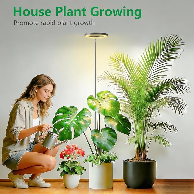 3 Packs LPMZMBL Full Spectrum Grow Light for Indoor Plants, 80 LEDs Each Plant Growing Lamp with 6/12/16H Timer,for Seedlings, Succulents, Shelves, Greenhouse (B3)
