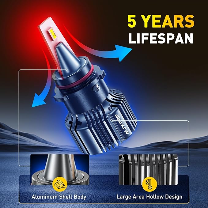 AUXITO PSX26W 12278 LED Fog Light Bulbs 18000LM, 1000% Brighter 6500K 12278C Fog Lights, 1:1 OEM Replacement for Cars Trucks SUVs, 3-Minute Installation, IP68 Waterproof, Pack of 2