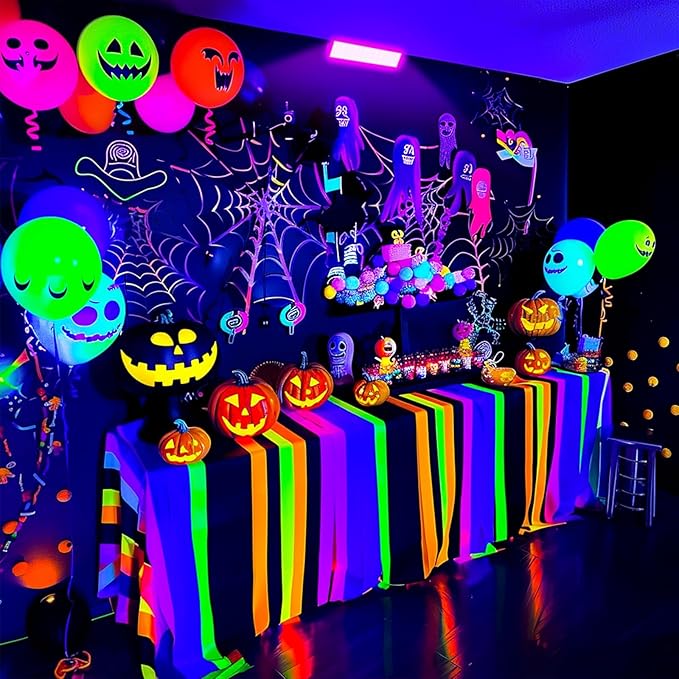 2 Pcs 100W LED Black Light Bar, IP66 Waterproof Blacklight with 6ft Cord Switch, Black Lights for Neon Glow Party Fluorescent Poster Body Paint Birthday Bedroom Classroom Halloween Christmas