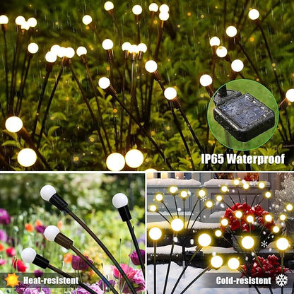 NBQQ Solar Garden Lights Outdoor, 4 Pack Swaying Light Waterproof Solar Lights Outdoor for Yard Pathway Patio, Swaying Lawn Decor as Gardening Gifts for Women Holiday
